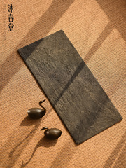 VHM7批發沐春堂 古法柿染茶席 手工布藝茶墊 植物染復古風茶布柿