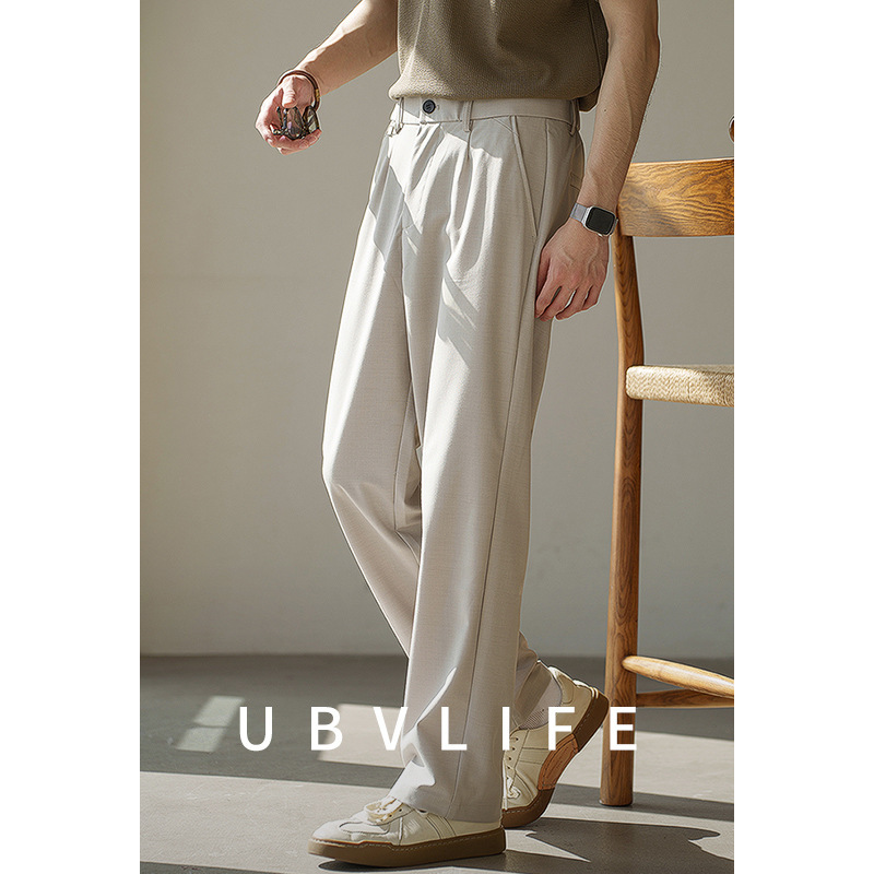 [No-Iron 3.0 Series] Tencel Wool Blend Suit Pants for Men 2026 Summer Commuting New Casual Trousers