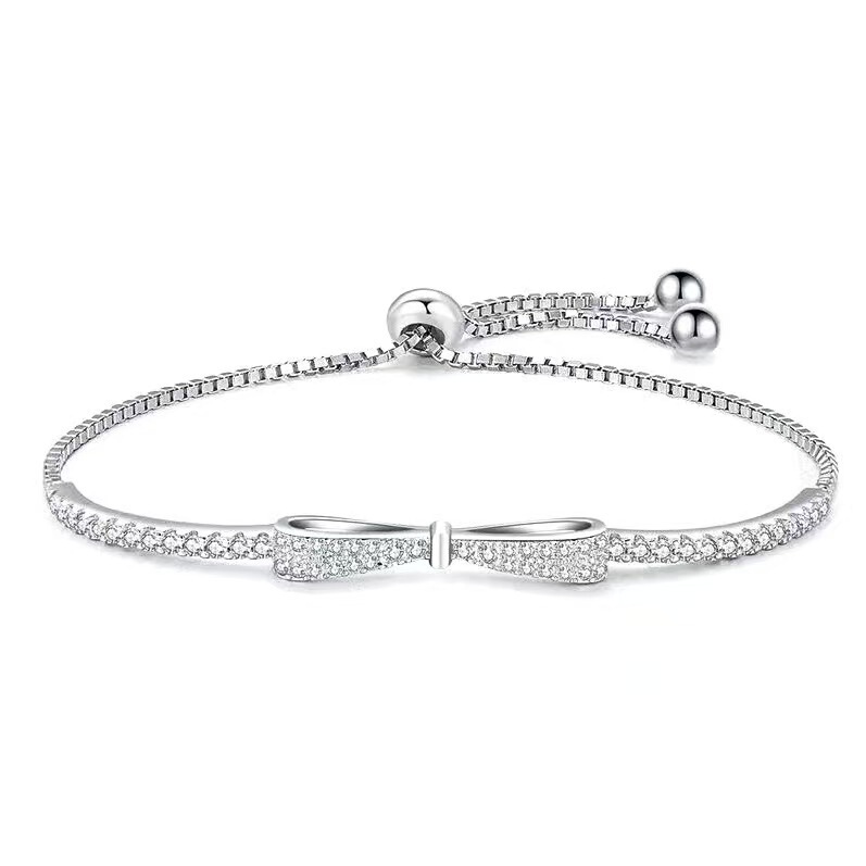 Full Diamond Bow Zircon Bracelet for Women, Light Luxury Fashion Niche Design Bracelet, Everyday Versatile Personalized Hand Jewelry Wholesale Full Diamond Bow Zircon Bracelet for Women, Light Luxury Fashion Niche Design Bracelet, Everyday Versatile Personalized Hand Jewelry Wholesale