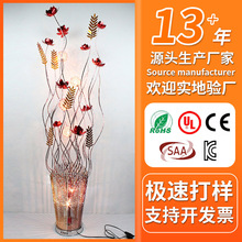 1.5米铝丝花瓶落地灯艺术花灯客厅装饰灯家具店配套外贸工厂批发