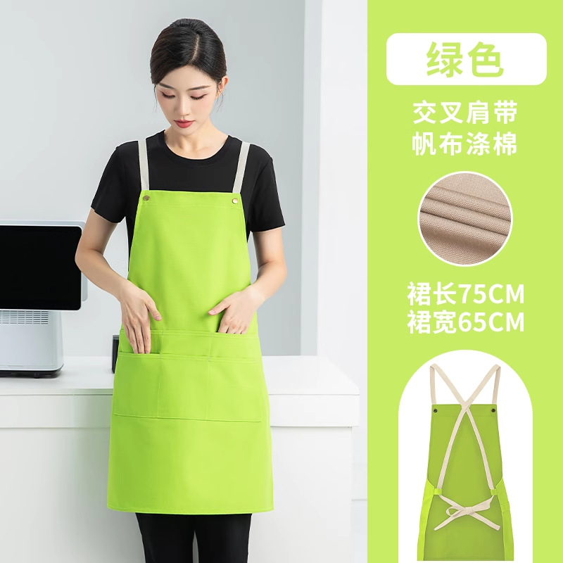Delantal de lona, logotipo, impresión de catering, tienda de té con leche especial, floristería, tintinera de café, ropa de trabajo impermeable, personalización femenina