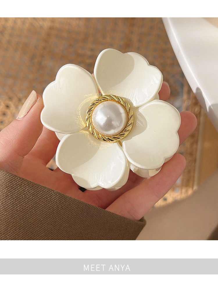 Fashion Vintage Pearl Flower Shaped Clip Hairpin Hair Accessoriespicture5