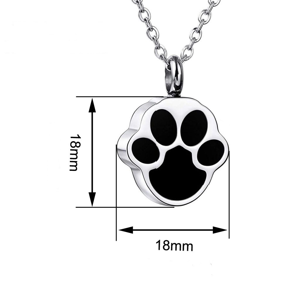 Collier pendentif empreinte de patte de chat pour cendres médaille_voghion.com