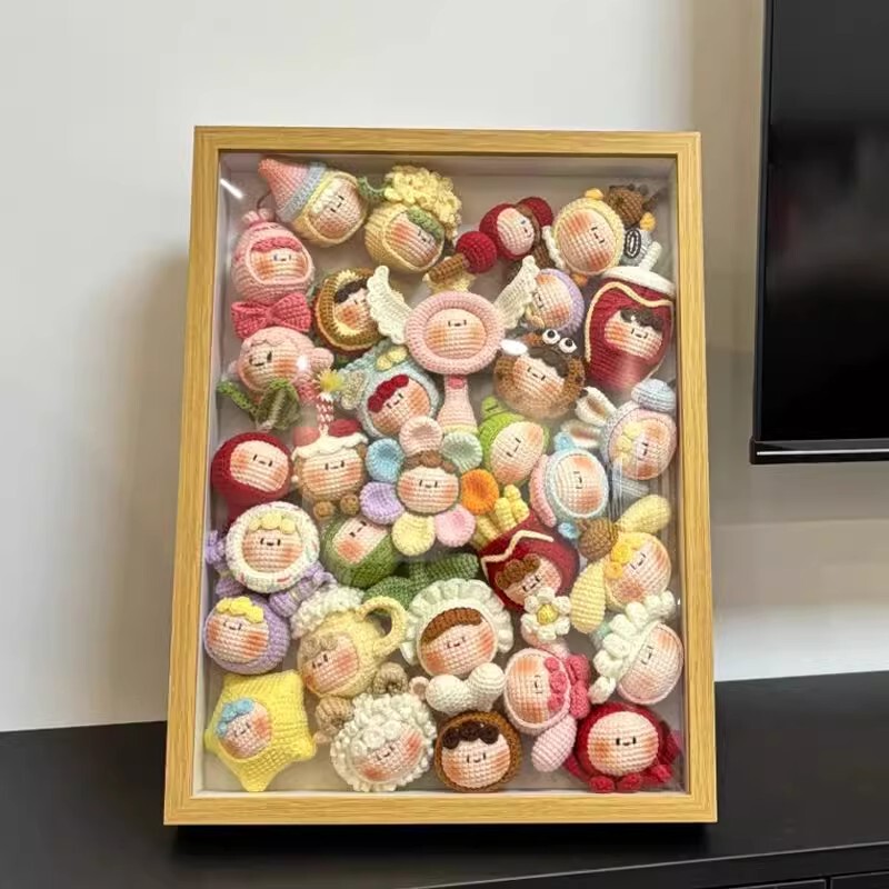 Crochet Doll DIY Photo Frame Display Frame Hollow Specimen 5cm Doll Stand Holiday Decoration Crochet Doll DIY Photo Frame Display Frame Hollow Specimen 5cm Doll Stand Holiday Decoration