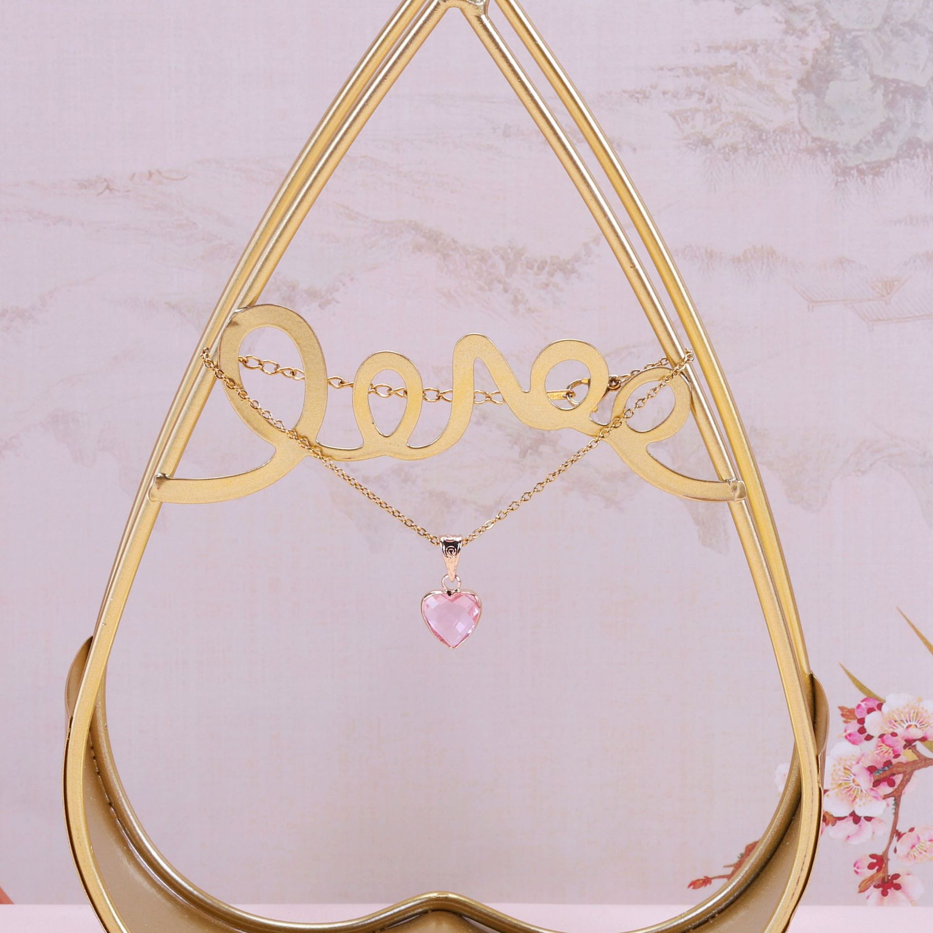 1 Piece Quantity Copper Material 1 Piece Copper Artificial Crystal Heart Shape