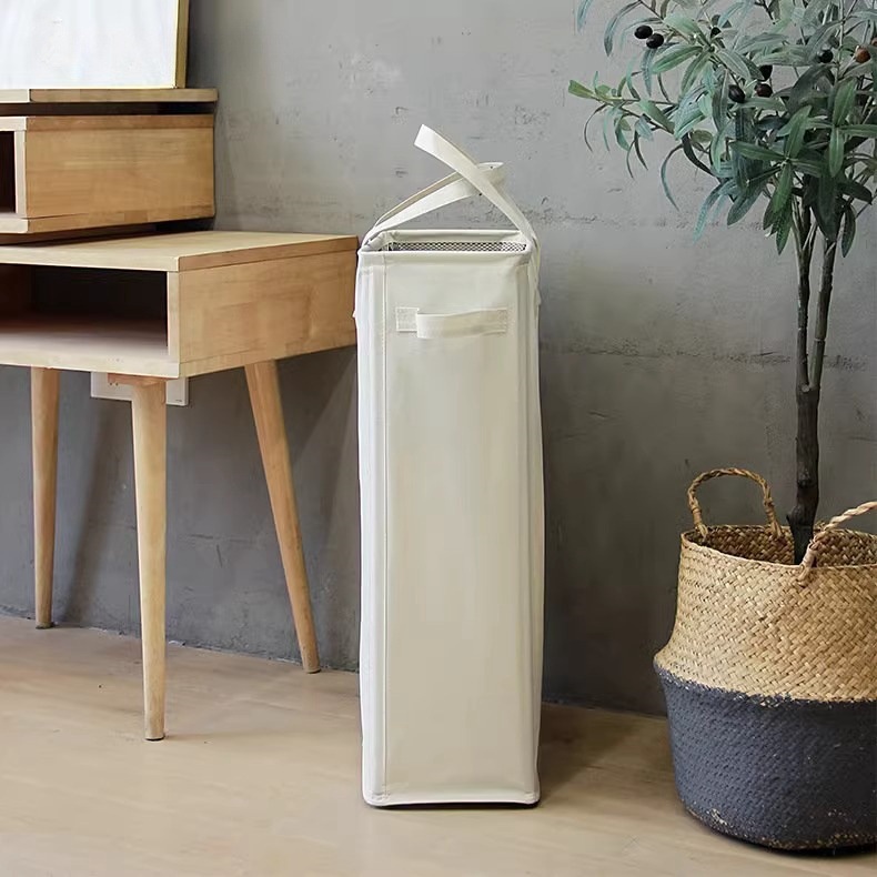 Dirty Clothes Basket Household Foldableable Dirty Clothes Basket Bathroom Laundry Basket with Wheels Fabric Storage Basket Dirty Clothes Storage Basket