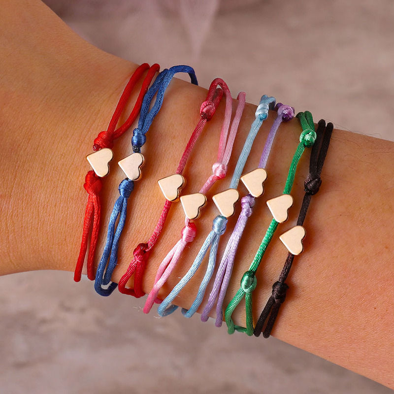 8 Set Bohemian Love Woven Adjustable Bracelet Kanklet Set Couple Bracelet Friendship Bracelet Wish