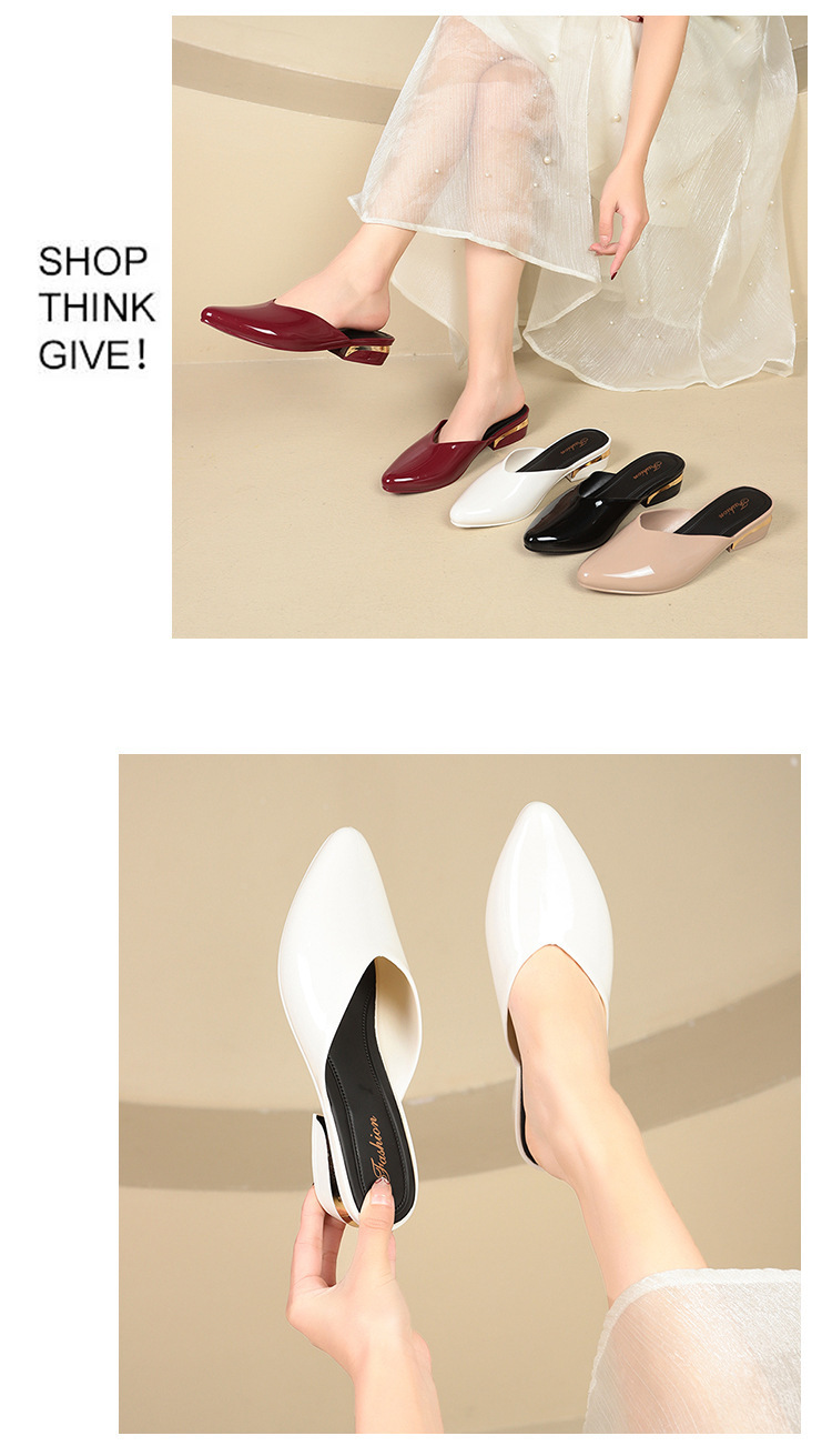 2026 New Pointed-Toe High-Heel For Women, Versatile Mary Jane Chunky Heel, Open-Back Shallow Fashionable Outdoor_vogvips.com
