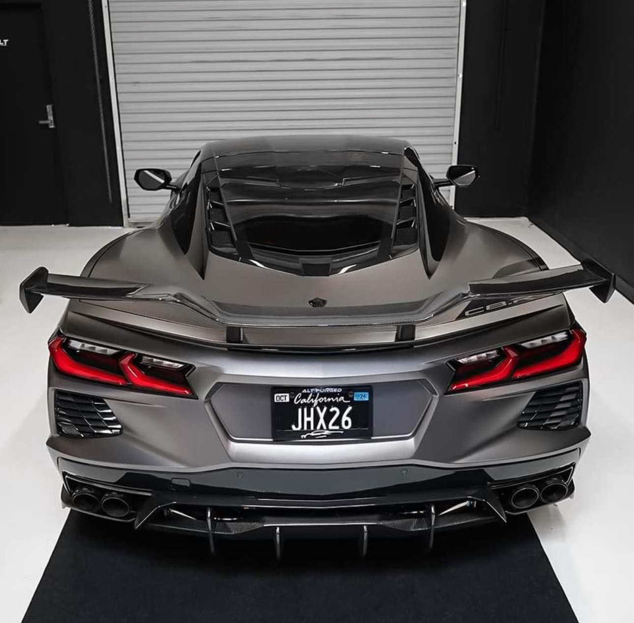 Suitable for Chevrolet Corvette C8 Z51 Stingray Upgrade to Z06 Carbon Fiber Rear Wing Dry Carbon Spoiler