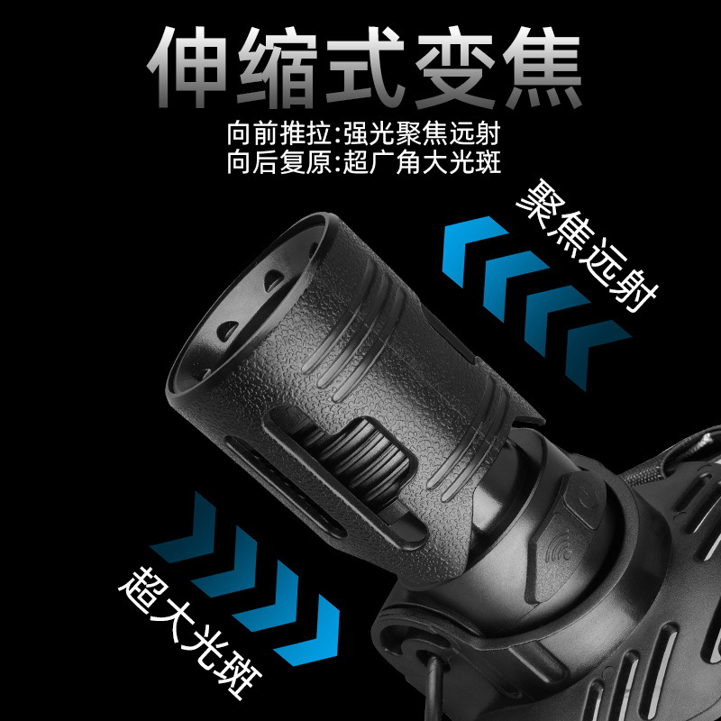 Explosión transfronteriza luz láser superbrillante doble fuente de luz agitando inducción de luz alta luz luz luz de largo alcance luz al aire libre luz de pesca nocturna