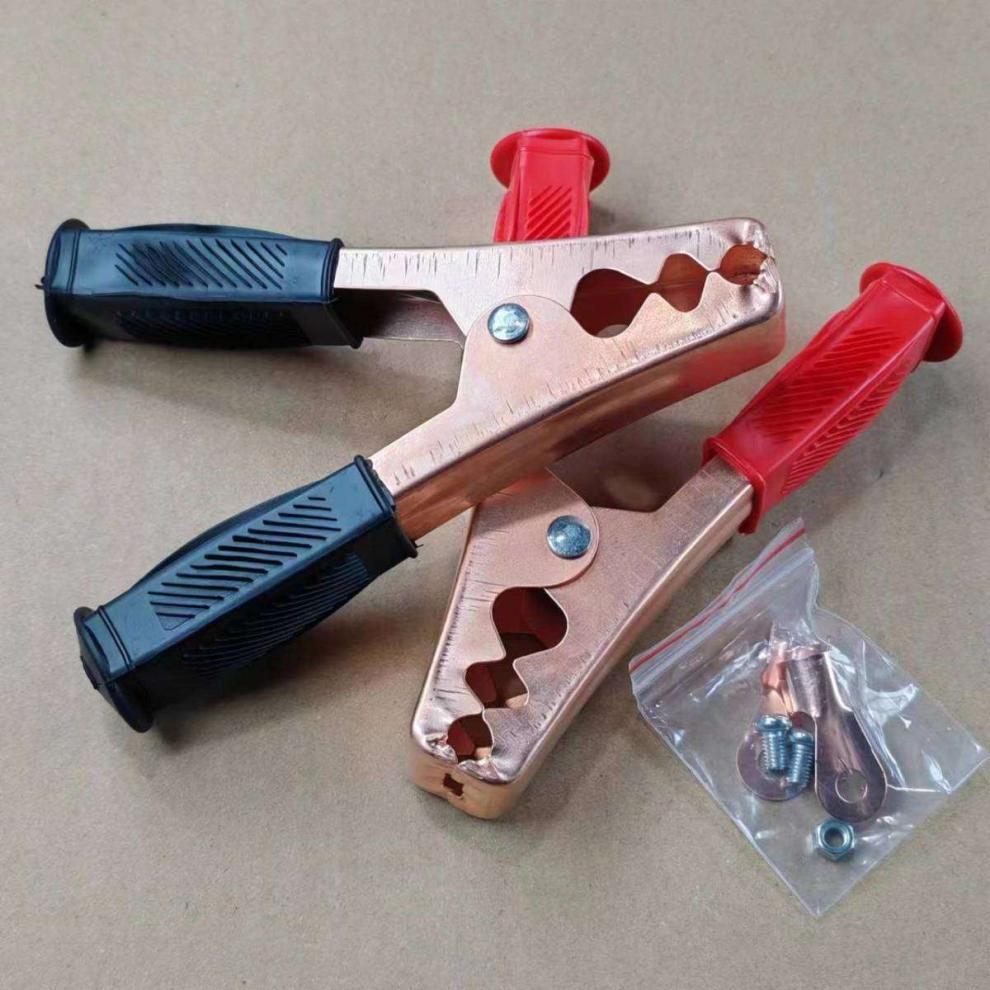 Battery Clamps with Thickened Copper Heads for Car Batteries, Jump-Starting Connection Cable Clamps, Charger Clips, Large and Small Alligator Clips