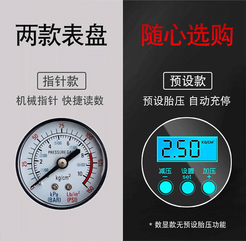 Car-Mounted Air Pump, Portable Car Dual-Cylinder High-Pressure Tire Inflator, Dual-Use for Home and Car, Electric Car Air Pump