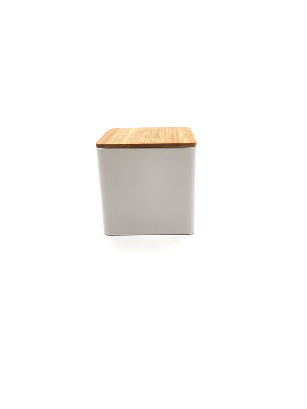 クリエイティブな竹と木の蓋付き高級茶缶ブリキ収納ギフトボックスコーヒー豆キャンディー収納防湿密封缶|undefined