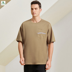 半袖メンズ春夏Tシャツ2025ラウンドネックメンズボトリングシャツゆったり大きいサイズ半袖トップストレンディなTシャツトレンディなブランド