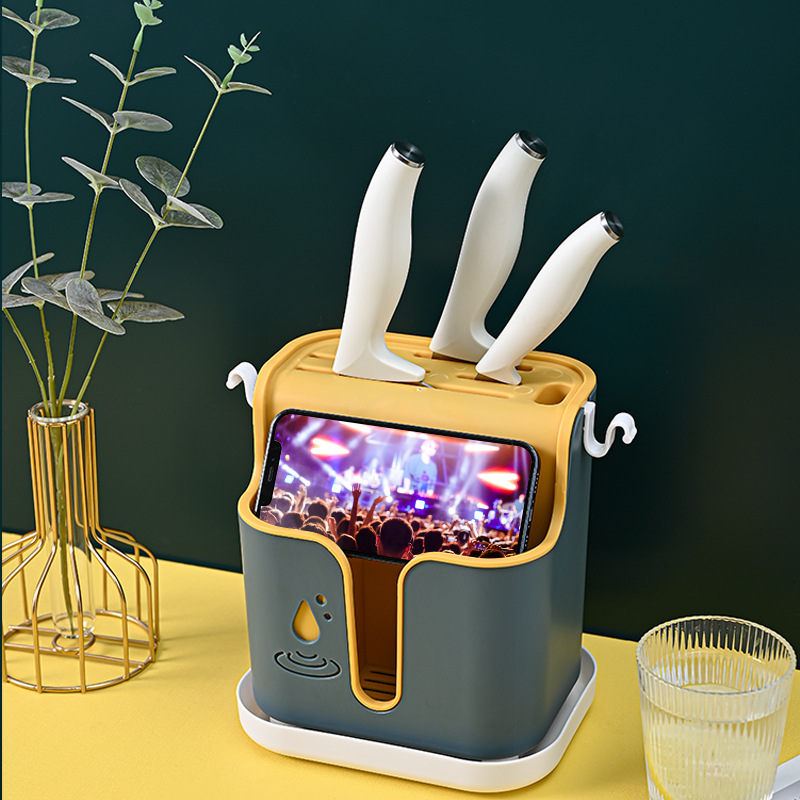 Simple Kitchen Chopstick Holder Wall-Mounted Utensil Storage Basket Home Spatula Rack Plastic Chopstick Storage Stand