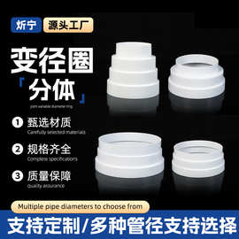 分体式烟管变径圈便携式油烟机排风管转换接头通用塑料大小变径器