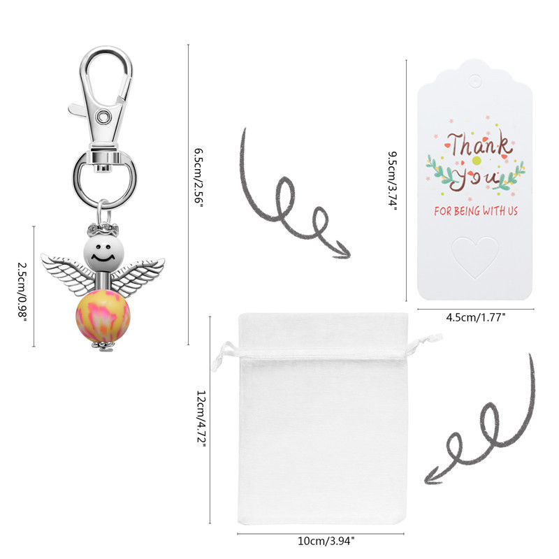 Ángel de la guarda llavero colgante llavero bautismo de boda bebé Luna Llena ducha comunión invitado gracias