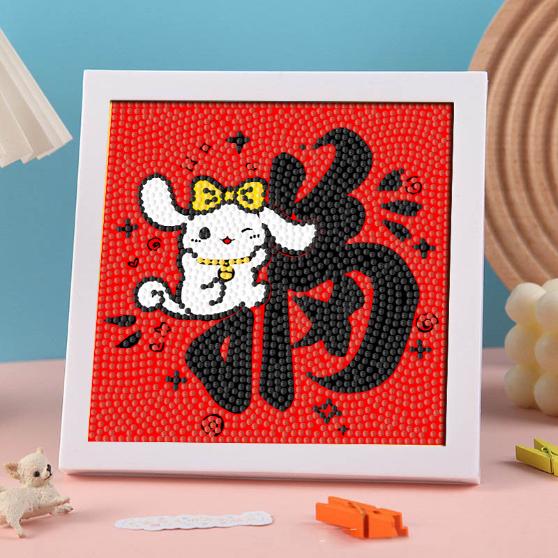 Diamante infantil DIY hecha a mano con material de marco paquete de dibujos animados Sanliou pegatinas de diamante regalo al por mayor pinturas de mampostería