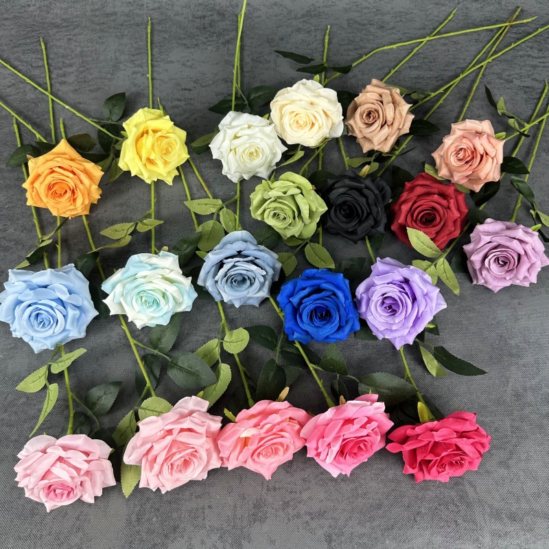 Rosas de diamante de simulación de flores para el hogar decoración de boda props de decoración de flores falsas hechas a mano transfronterizas al por mayor