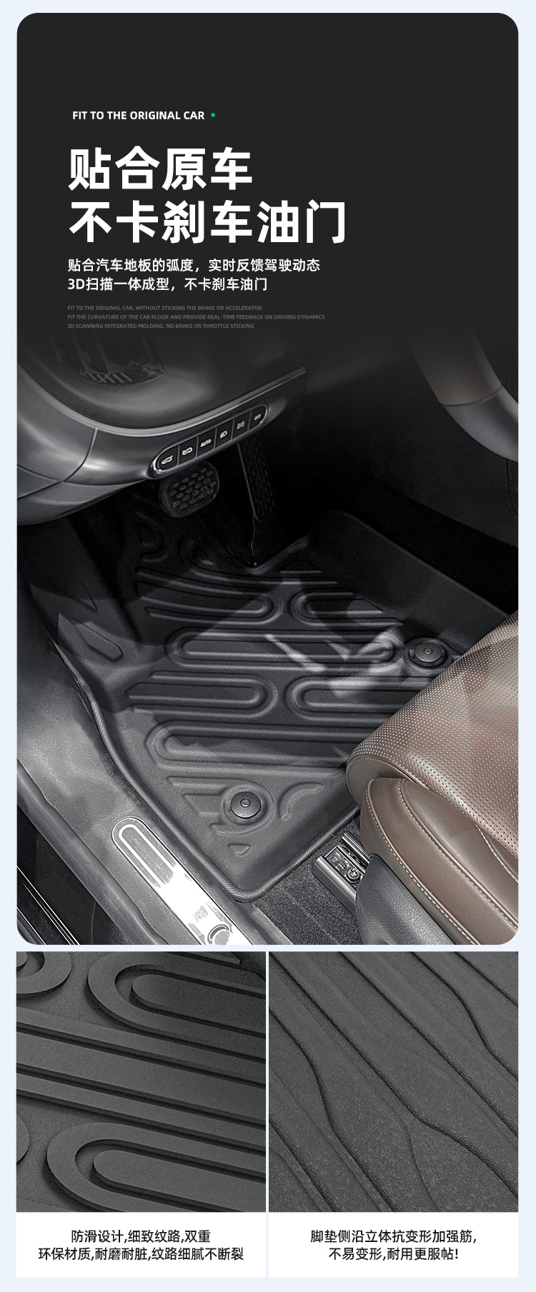 Car Floor Mats for Smart #5 2024 Waterproof TPE Trunk Mat