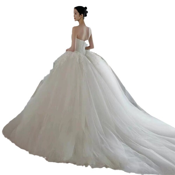 Fashionable elite tube top for bride