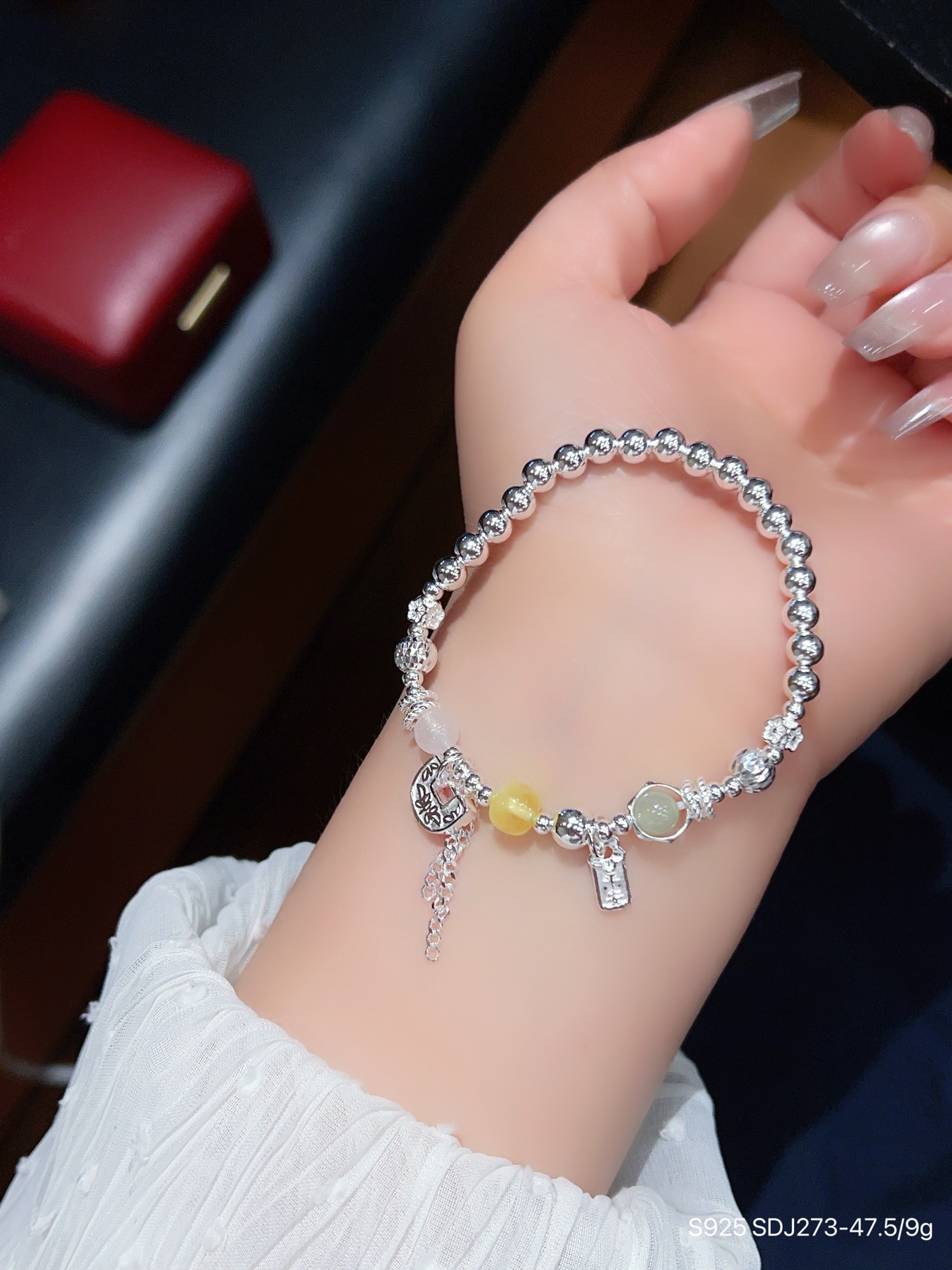S925 pulsera de mariposa de amatista de plata esterlina joyería de plata femenina con cuentas diseño de nicho pulsera de cristal rosa regalo para novia
