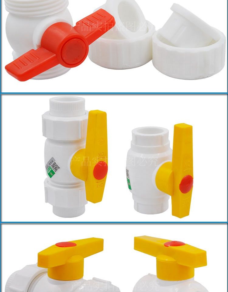 Válvula de bola de acero de doble articulación PPR válvula de bola de doble articulación totalmente de plástico válvula oculta 204 minutos válvula PPR accesorios de tubería de agua image 4