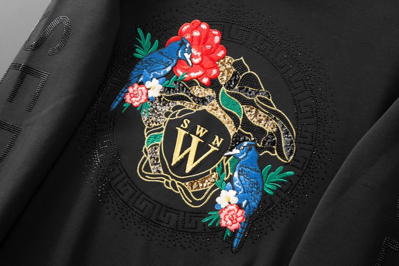 Men's Pullover Sweater And Track Pants Set With Sequin Embroidery_voghion.com