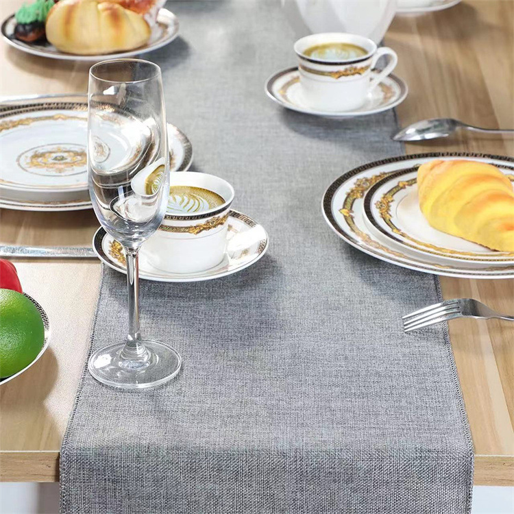 麻布桌旗 椅纱 圣诞工艺婚庆家居装饰 仿麻桌布灰色桌旗亚麻