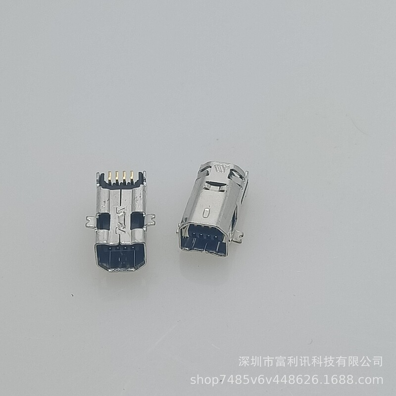 Mini USB 4Pin Female Connector Horizontal Smt B-Type Port Fully Surface-Mounted Digital Camera Charging Socket