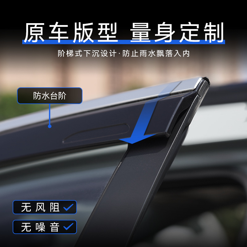 Tenxinrui es adecuado para Ford yibo coche lluvia escudo modificado coche ventana lluvia ceja lluvia escudo decoración Accesorios