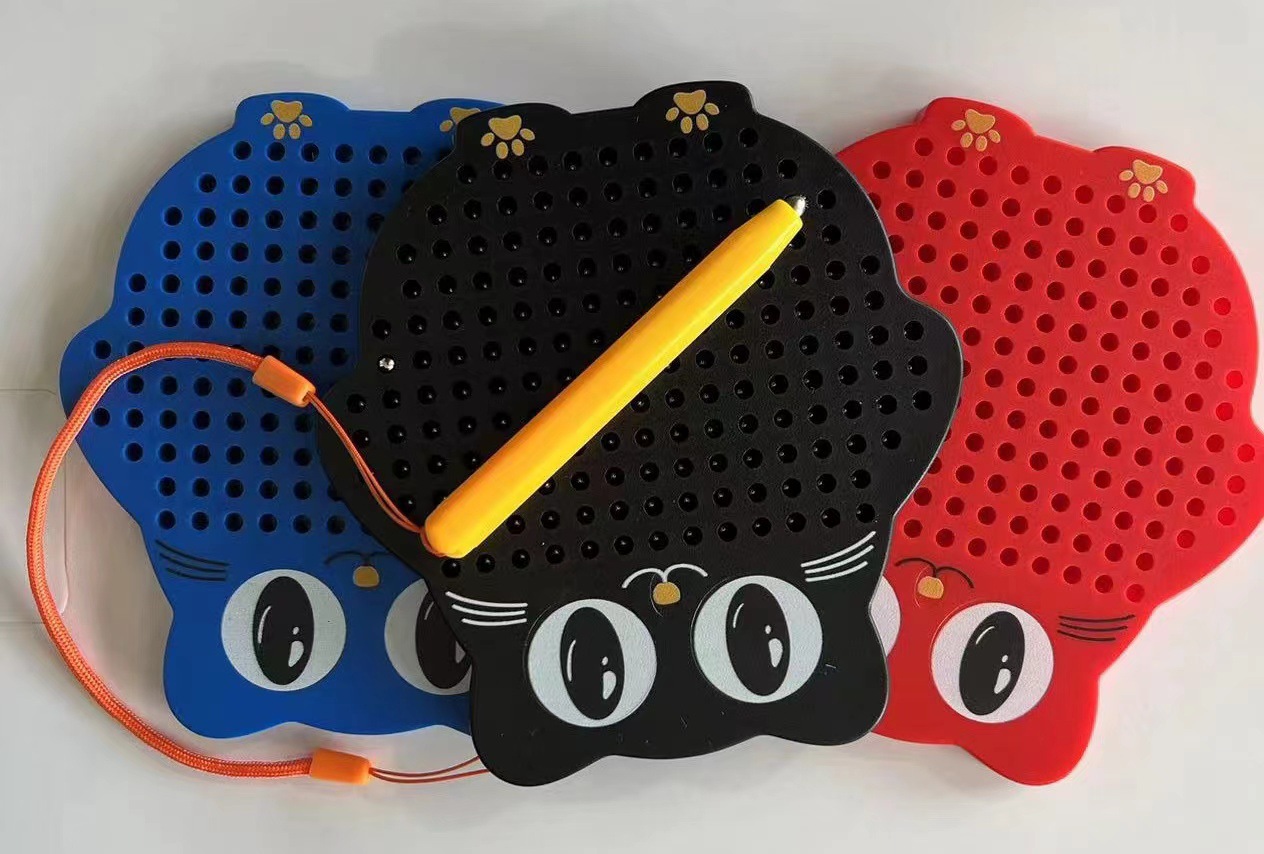 Pizarra magnética alfanumérica, pizarra de dibujo magnética con bolas de acero, juguetes educativos creativos, venta directa del fabricante, exportada a Europa y Estados Unidos