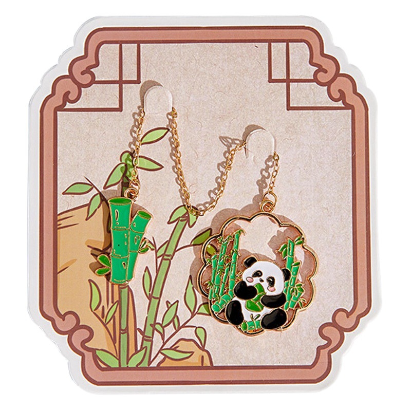 Lindo Panda creativo marcador de metal colgante de dibujos animados niños regalo de graduación estudiante marca de lectura clip de Página de Libro