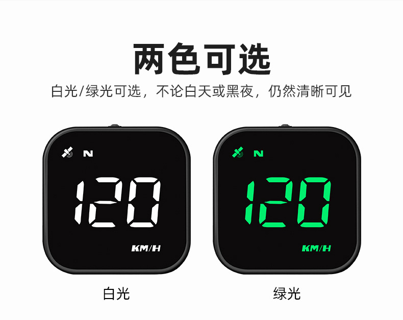 Car Hud Head-Up Display Car Gps Universal Multi-Function Speedometer Compass High-Definition Smart Display