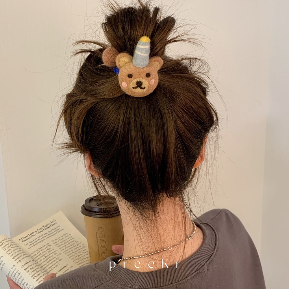 Elastico per capelli in feltro per acconciature a chignon_voghion.com