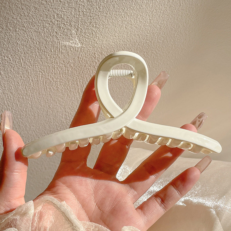 Gran clip de tiburón esmerilado acrílico simple horquilla tocado volumen gran horquilla de alto grado accesorios para el cabello al por mayor