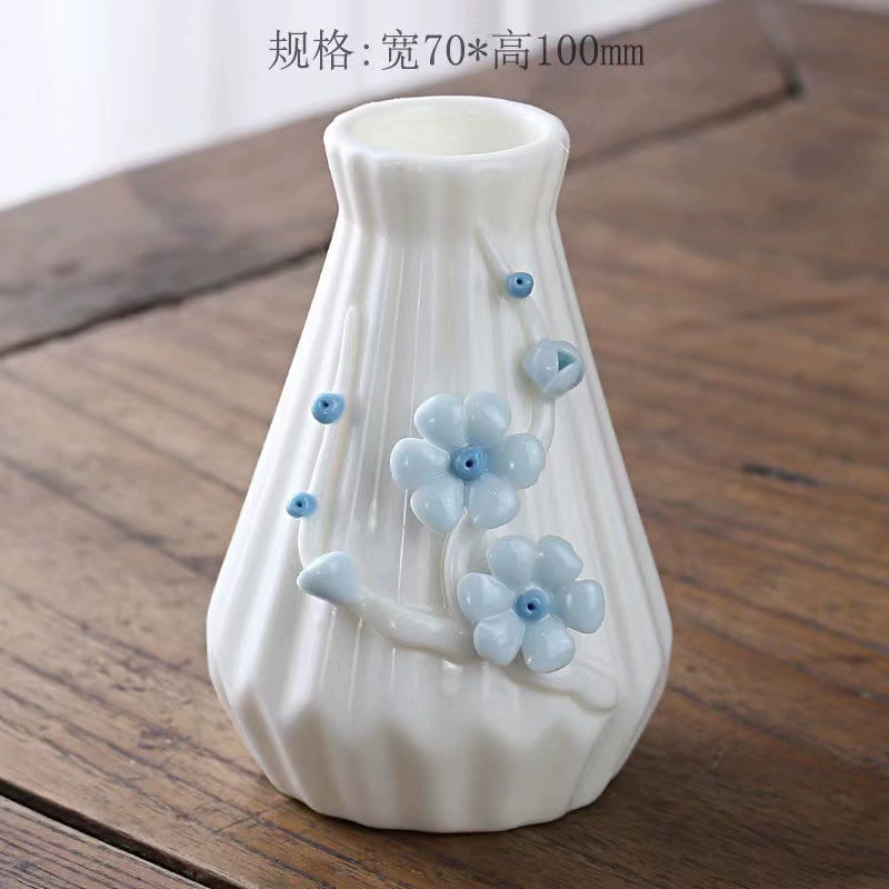 Handmade mini vase flower bottle flower ceramic ornaments dry flower inserting water -breed living room study frame desktop decoration