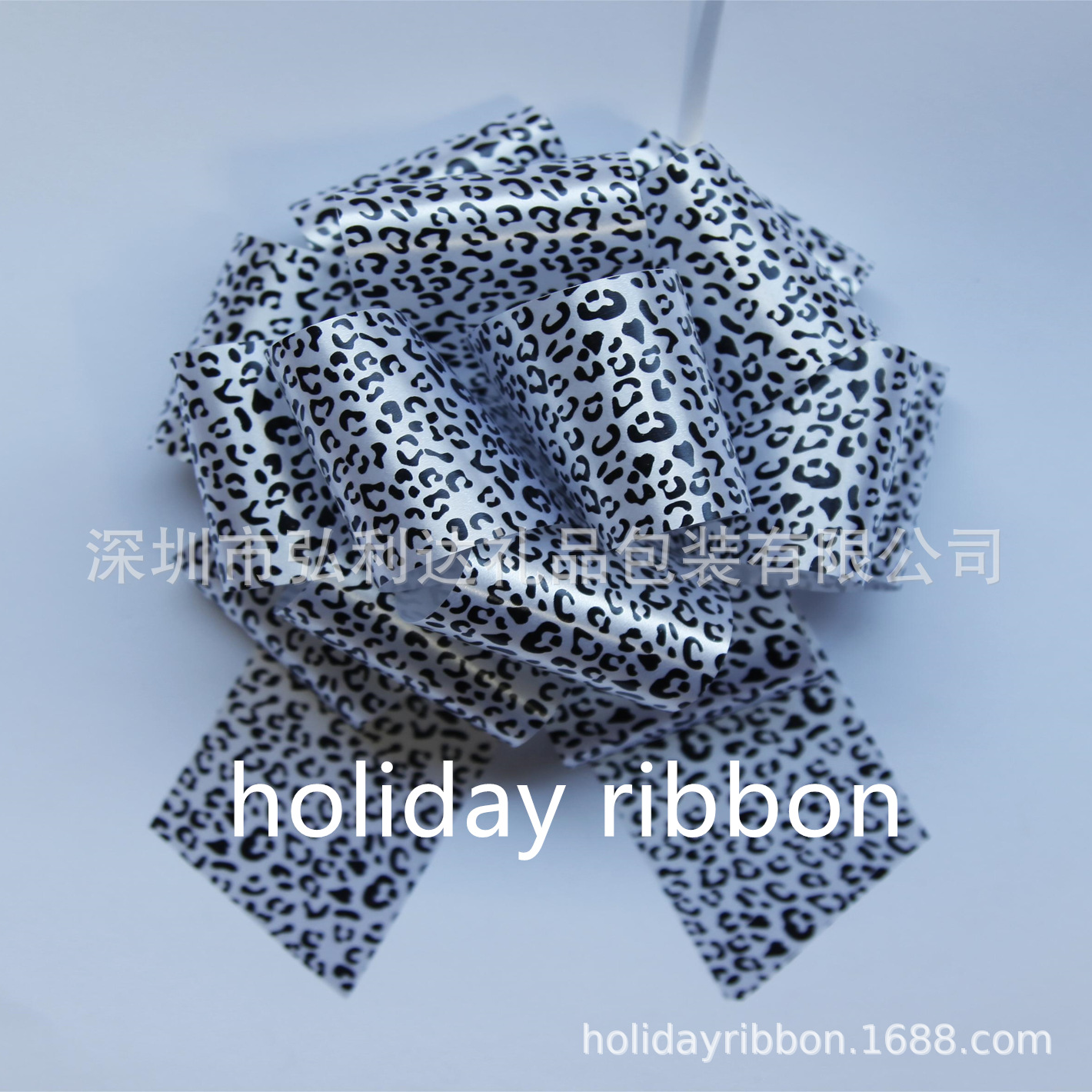 Productos de venta caliente transfronterizos regalos de Navidad mano bola impresa cinta de dibujo de flores bola de cinta de plástico arco