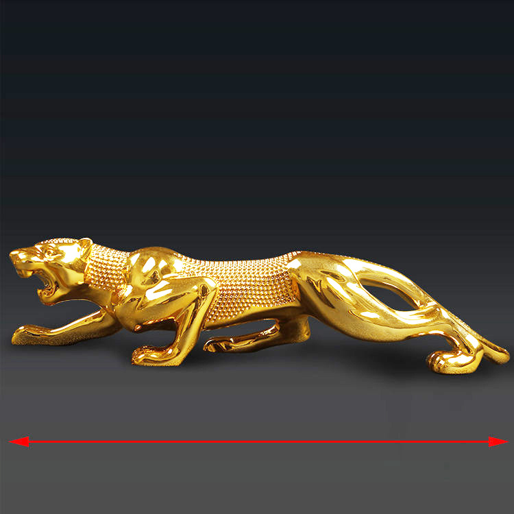 18cm golden gold leopard + double-sided stickers