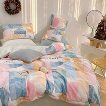100%纯棉四件套床单被套全棉床品套件学生宿舍床上用品三件套夏季