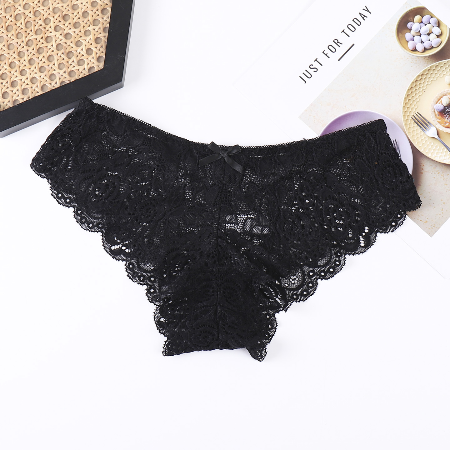 Damas 2025 nuevo encaje Jacquard sexy puro transpirable piel ligera alta elástica ropa interior al por mayor