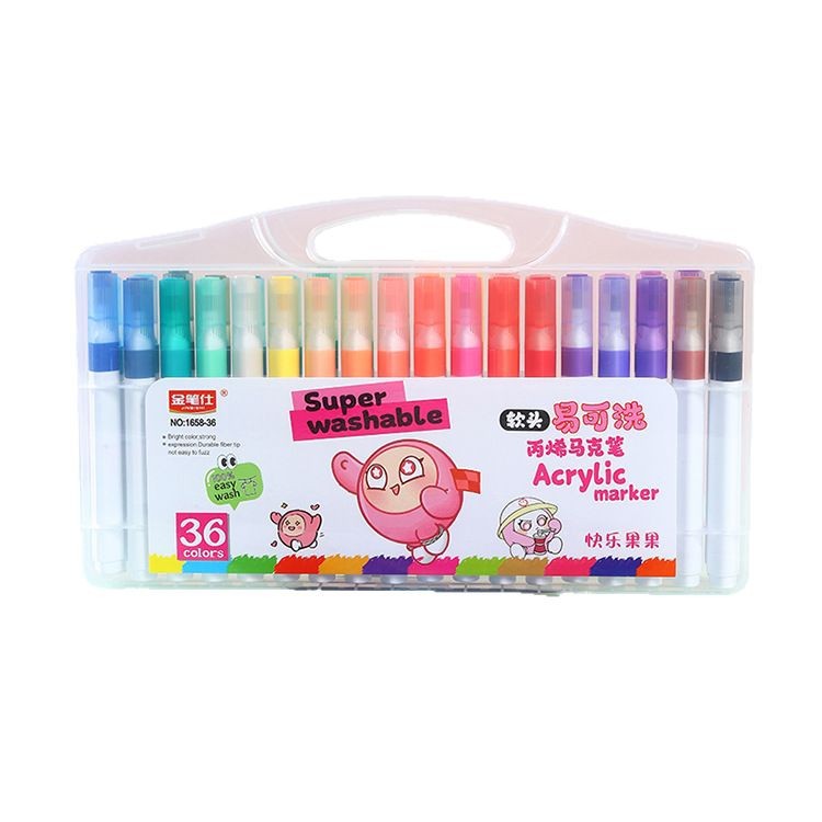 Marcador de acrílico para niños impermeable y rápido secado acuarela para niños pintando pinturas de graffiti pincel colorido
