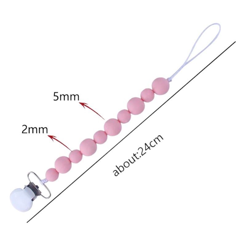 Suministros para bebés clip de chupete bebé Cadena de chupete de silicona Amazon mordedor cadena anti-caída nuevas ventas directas