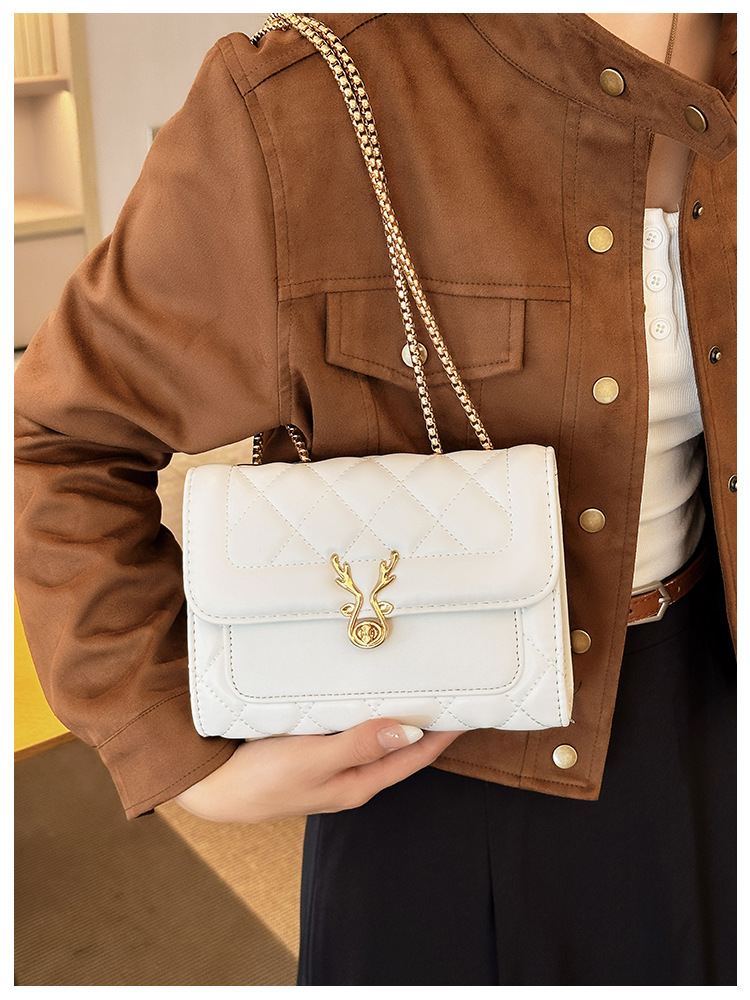 2025 Summer New style sheep diamond-shaped bag, single-shoulder bag, women's bag, pu bag, crossbody bag, chain bag, Chanel style undefined