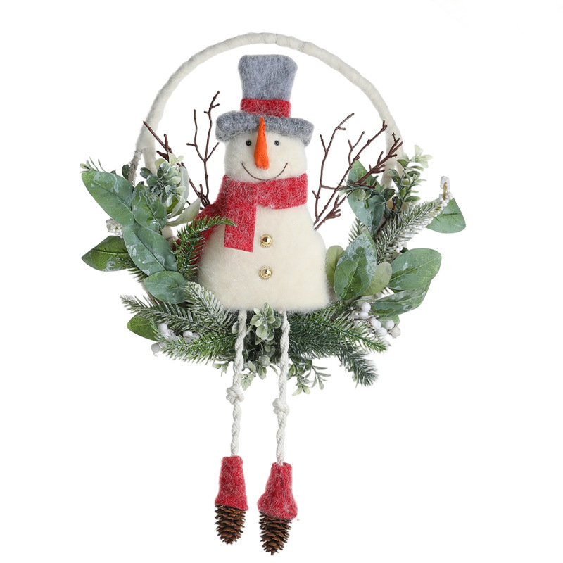 Colgante de guirlandas de Navidad muñeca de nieve viejo rama puerta colgar pared decoración ventana decoración accesorios de diseño de árbol de Navidad