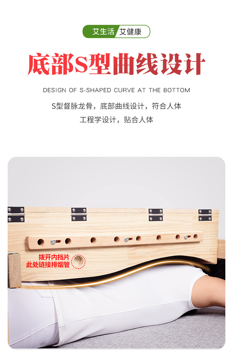 Wooden Moxibustion Box Rectangular Warm Therapy Device for Scalp Face Foot Massage Home Wellness 7 Holes quality and texture
