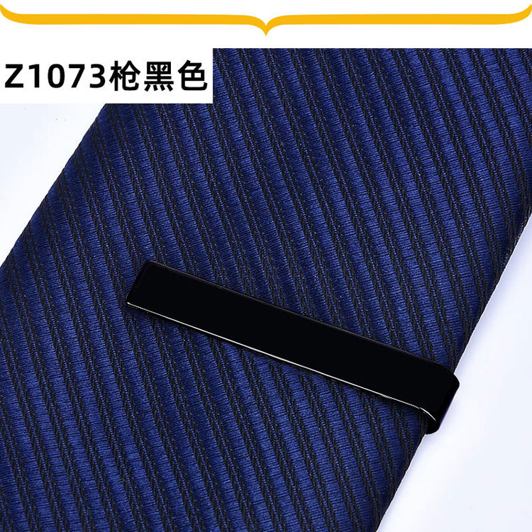 Tie Clip Copper Stainless Steel Electrophoresis Color Navy Blue Dark Blue Men's Silver Black And Golden Gift Box display picture 19