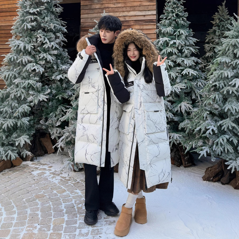 3796 New 2025 Extreme Cold Series down Jacket Long Over-The-Knee Unisex Couple Thickened Large Size Travel 500g 3796 New 2025 Extreme Cold Series down Jacket Long Over-The-Knee Unisex Couple Thickened Large Size Travel 500g