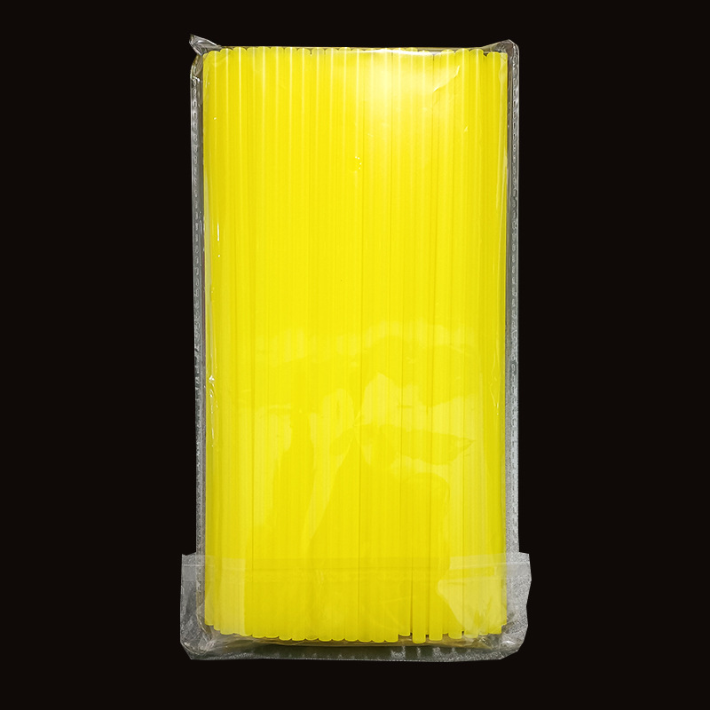 Transfronterizo en stock 6mm color paja recta plana paja de plástico desechable PP niños hechos a mano DIY lavanda