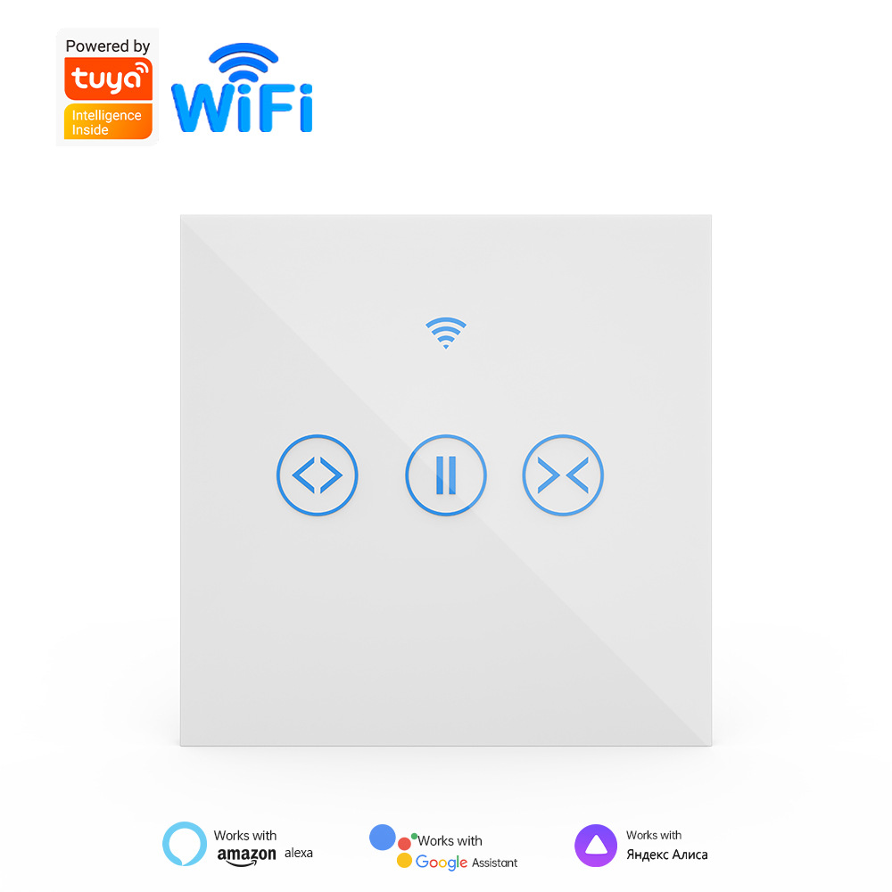 WiFi涂鸦智能墙壁窗帘开关定时卷帘app遥控语音开合帘智能开关